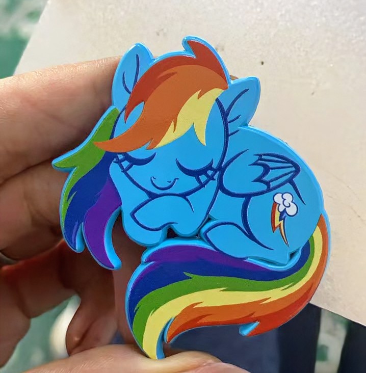 Sleepy Rainbow Pin