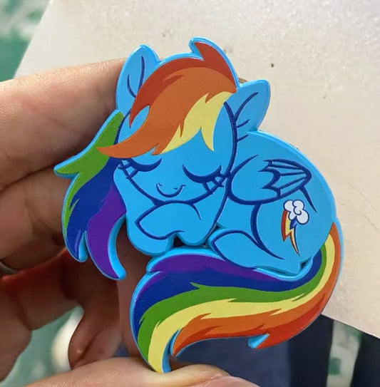Sleepy Rainbow Pin