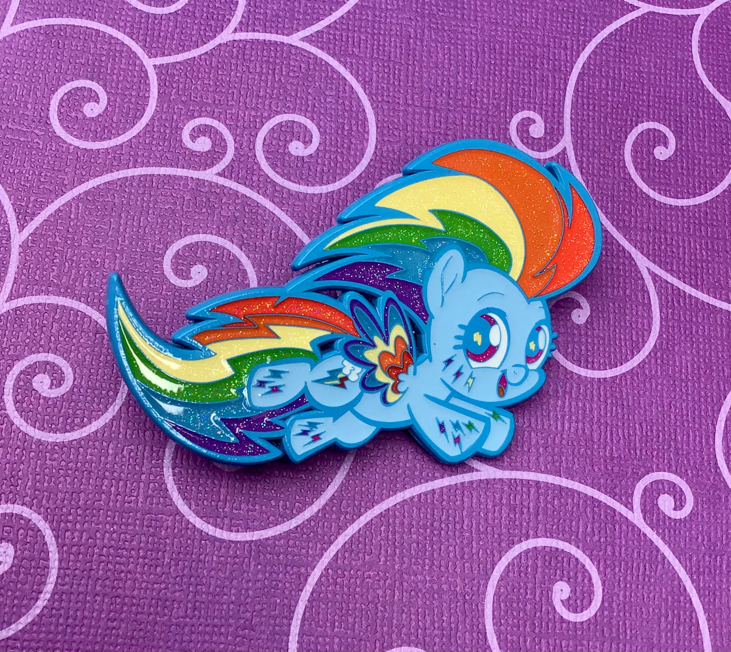 Rainbow Power Dashie pin