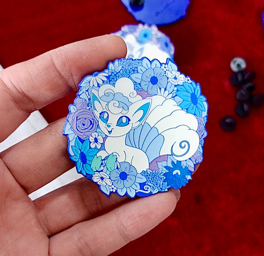 Snowy Blue Fox Pin