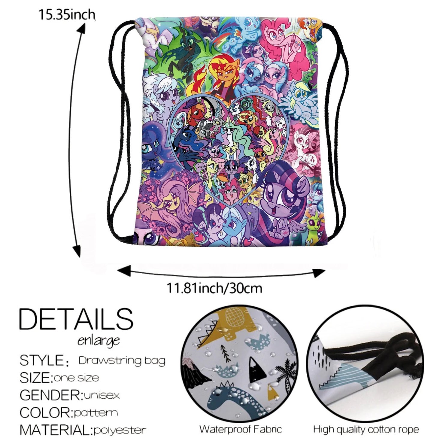 Drawstring Bag-Collage